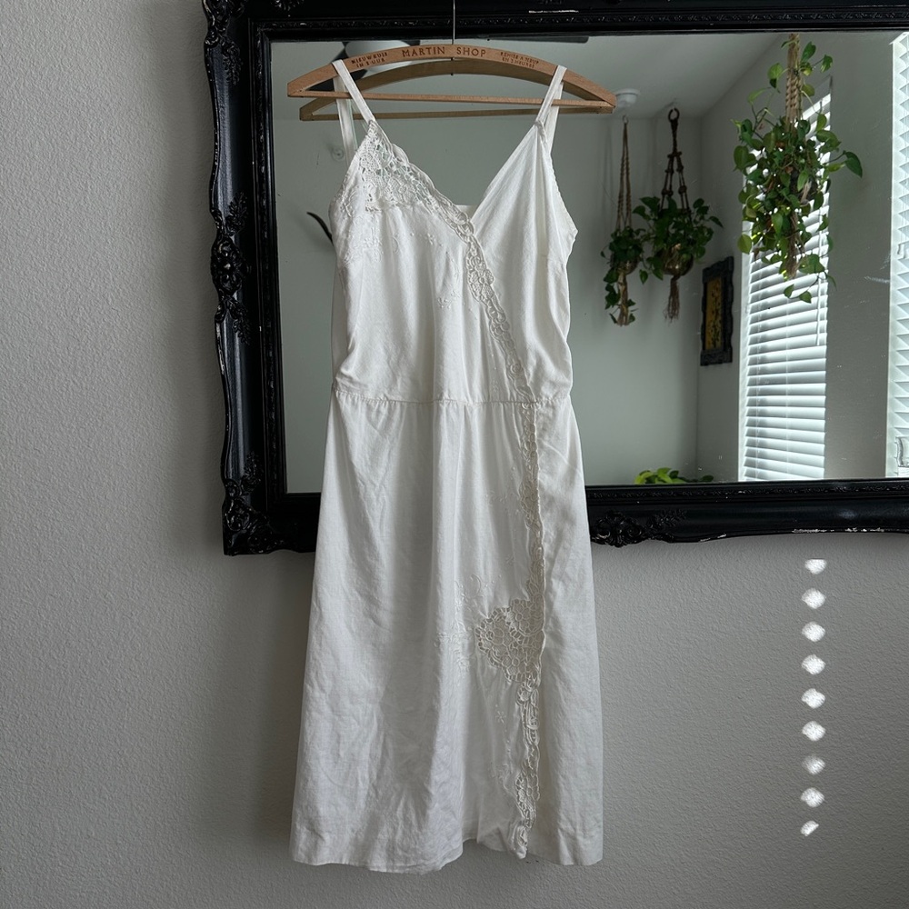 Vintage tablecloth linen dress